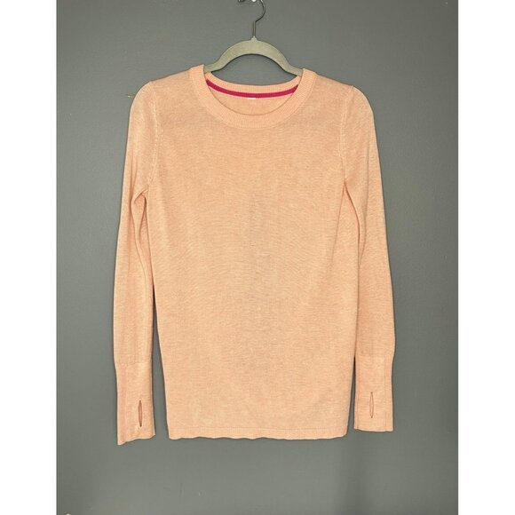 Lululemon Bring It Backbend Sweater Womens 4 Small Pink Open Back Drape Boolux - Picture 3 of 11